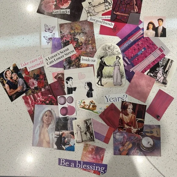 Junk Journal Kit - purple&pink love & romance aesthetic - Picture 2 of 10